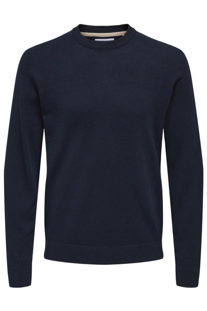 ONSREX LIFE REG 12 CREW KNIT 22024080 DARK SAPPHIRE
